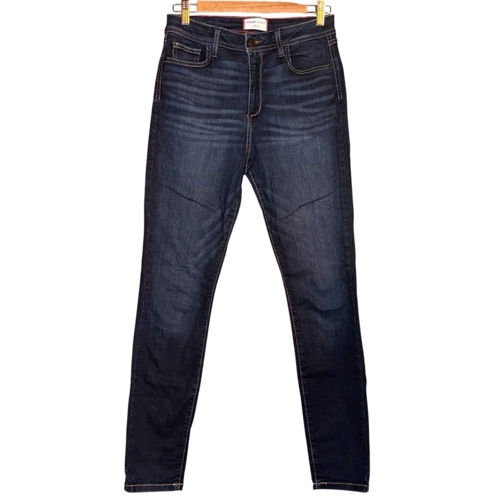 FRAN DENIM April Super High Rise Skinny Jeans Dark Wash Lifters’ Size 27 - Picture 2 of 14